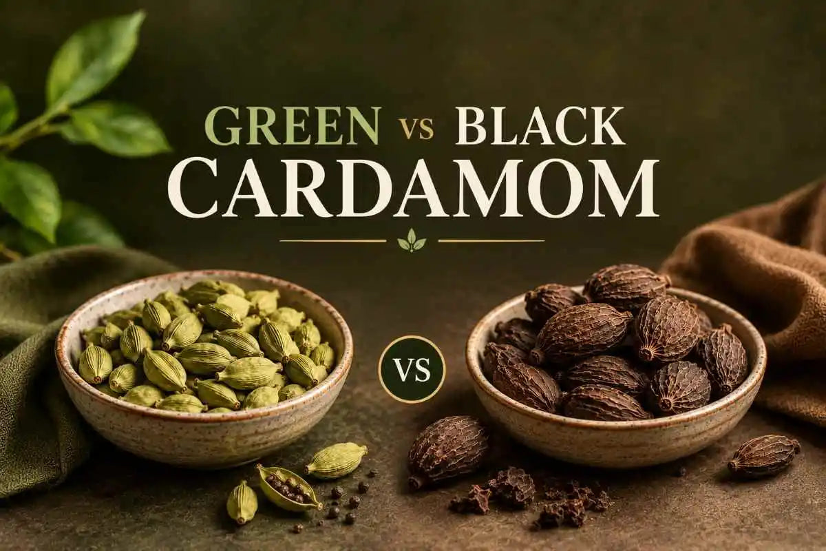 Green vs Black Cardamom comparision