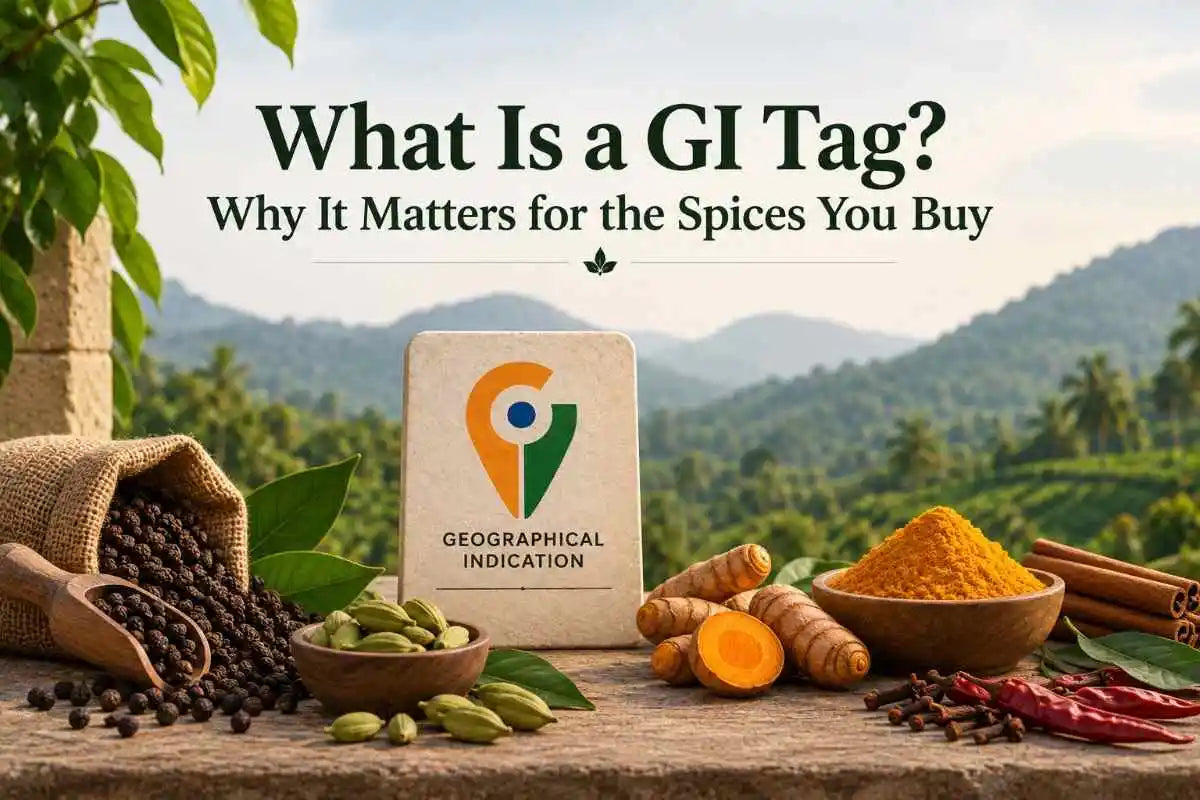 GI tag explained with Indian spices and geographical origin
