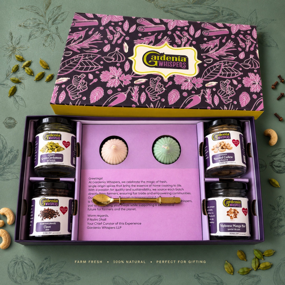 Ketki Gift Box – Spices, Dry Fruits, Mango Bar & More
