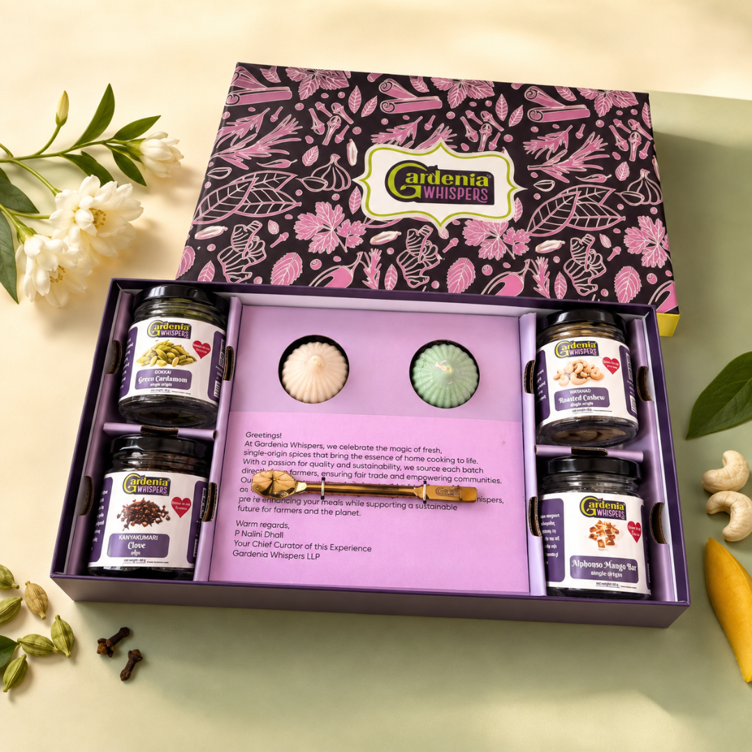 Ketki Gift Box – Spices, Dry Fruits, Mango Bar & More