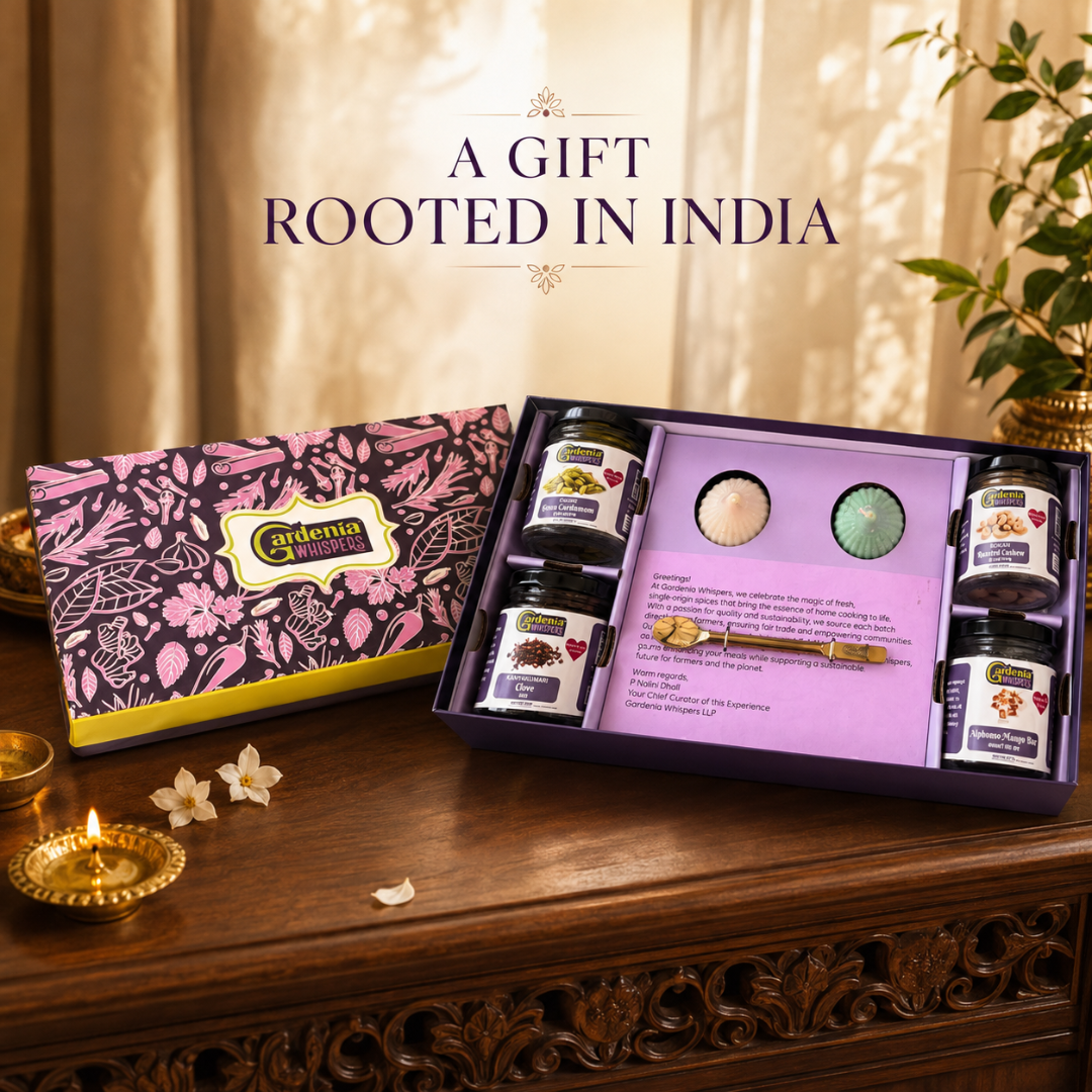 Ketki Gift Box – Spices, Dry Fruits, Mango Bar & More