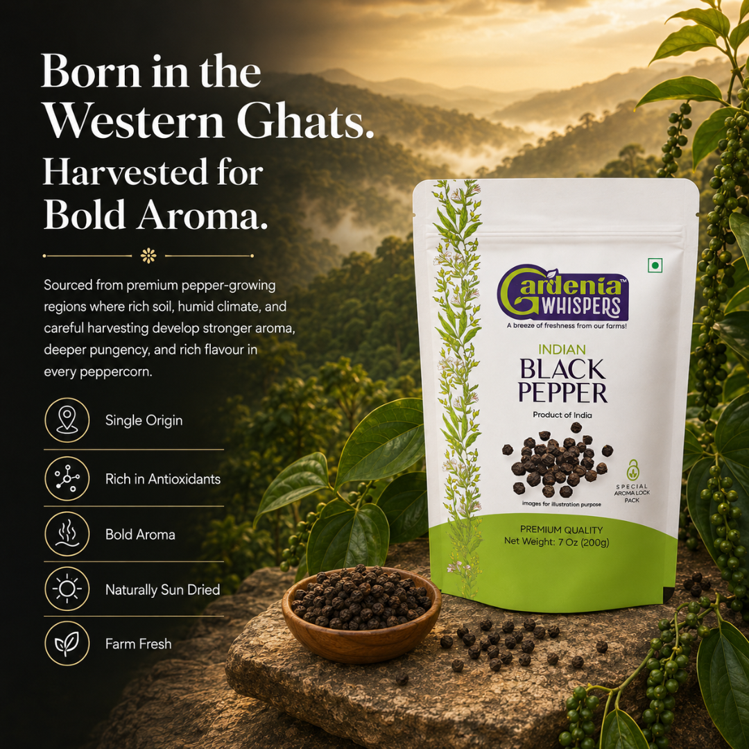 Malabar Peppercorn- Indian Wayanad Black Pepper from Kerala