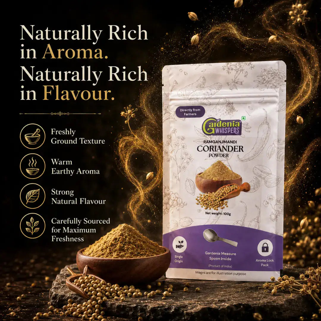 - Coriander Powder (Dhaniya Powder)- Gardenia Whispers