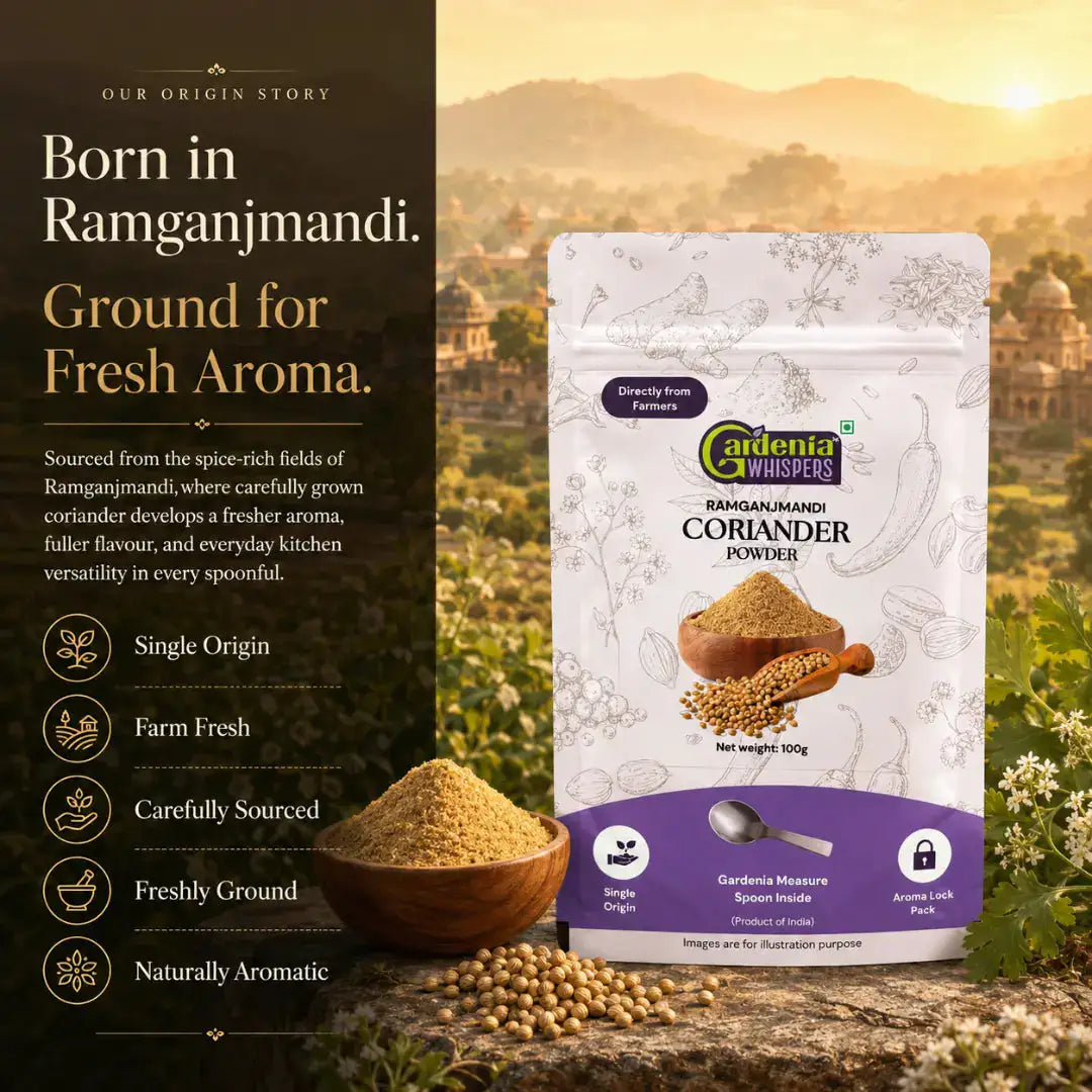 - Coriander Powder (Dhaniya Powder)- Gardenia Whispers