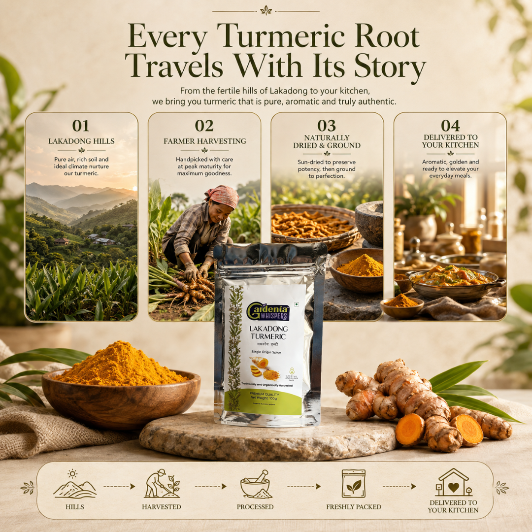 Lakadong Turmeric Powder - High Curcumin Haldi from Meghalaya