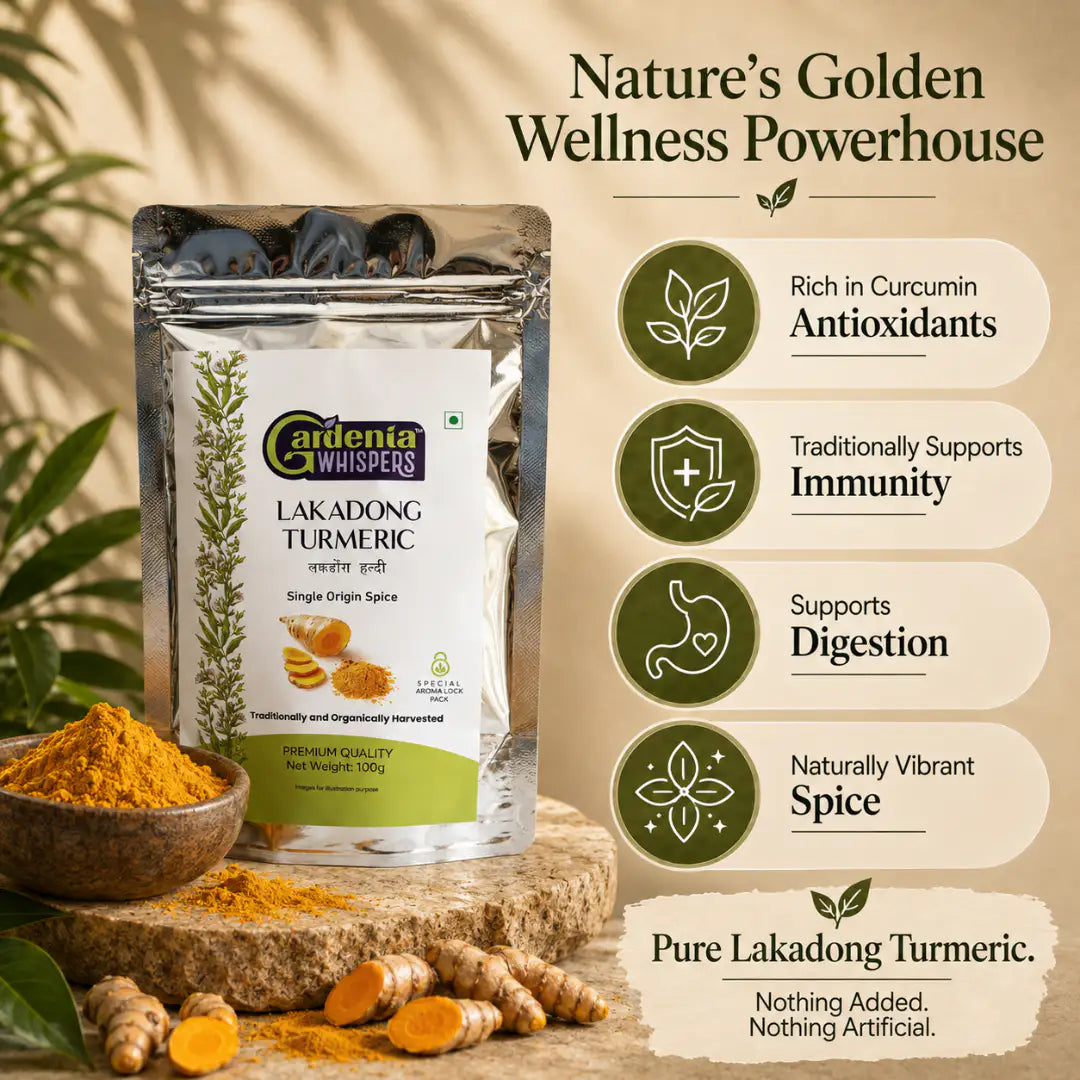 - Lakadong Turmeric Powder - High Curcumin Haldi from Meghalaya- Gardenia Whispers