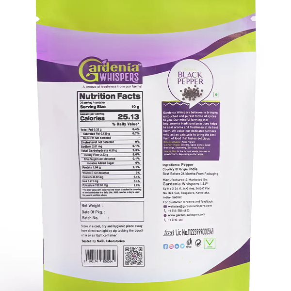 2 Indian Black Pepper