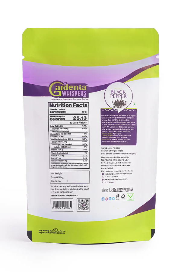 2 Indian Black Pepper