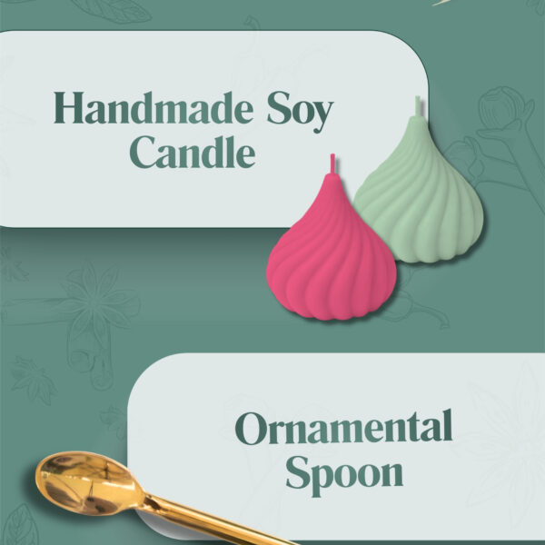 candle and spoon (2) (1) Mogra Gift Box