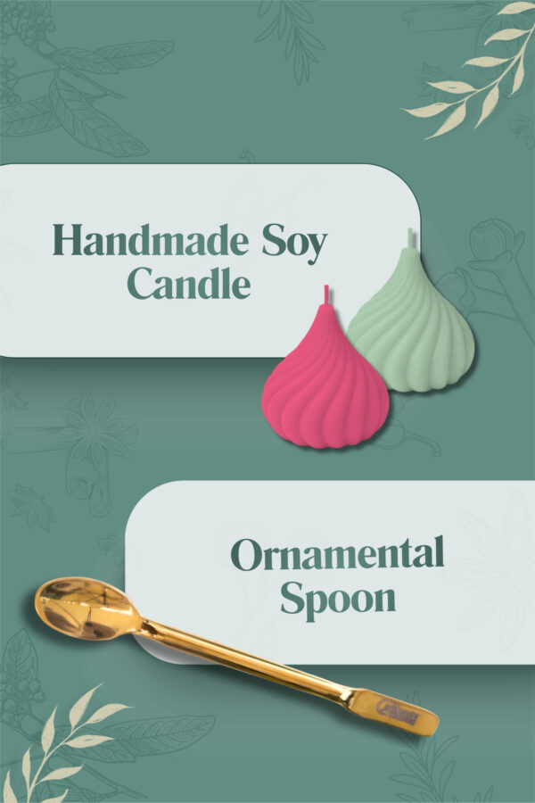 candle and spoon (2) (1) Mogra Gift Box