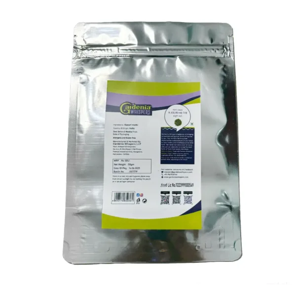 Mathania Kasuri Methi - 50 g - Back Mathania Kasuri Methi