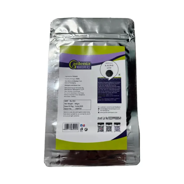 Neemuch Kalonji - 100 g - Back Neemuch Kalonji