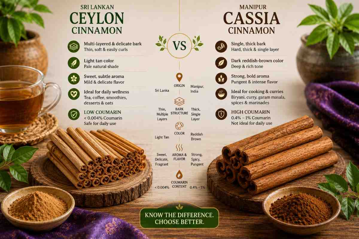 Ceylon Cinnamon vs Cassia Cinnamon