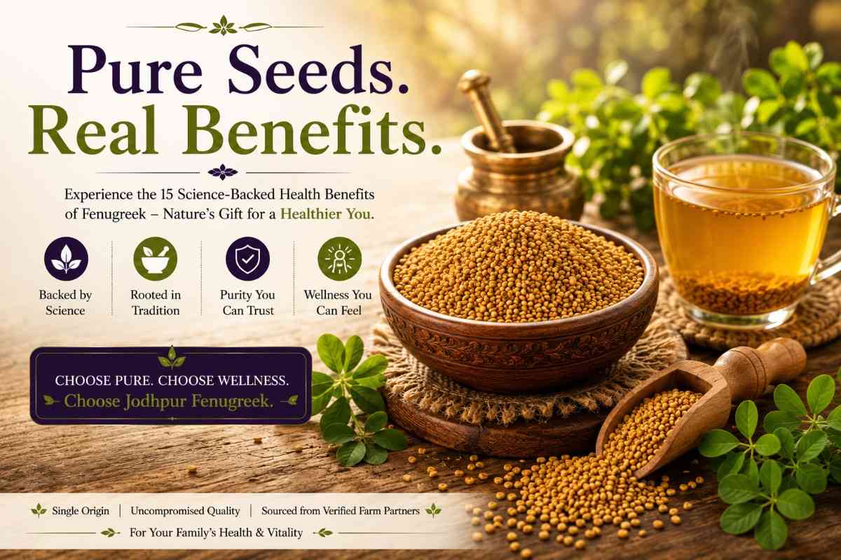 Premium Jodhpur fenugreek seeds sourced directly from Rajasthan farms for maximum purity and wellness benefits